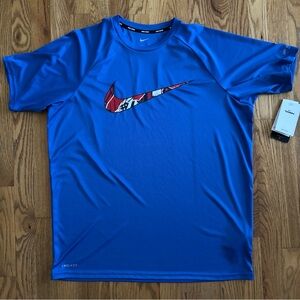 Nike Swim Dri-fit Men’s Shirt, Royal Blue, Sz Large NWT